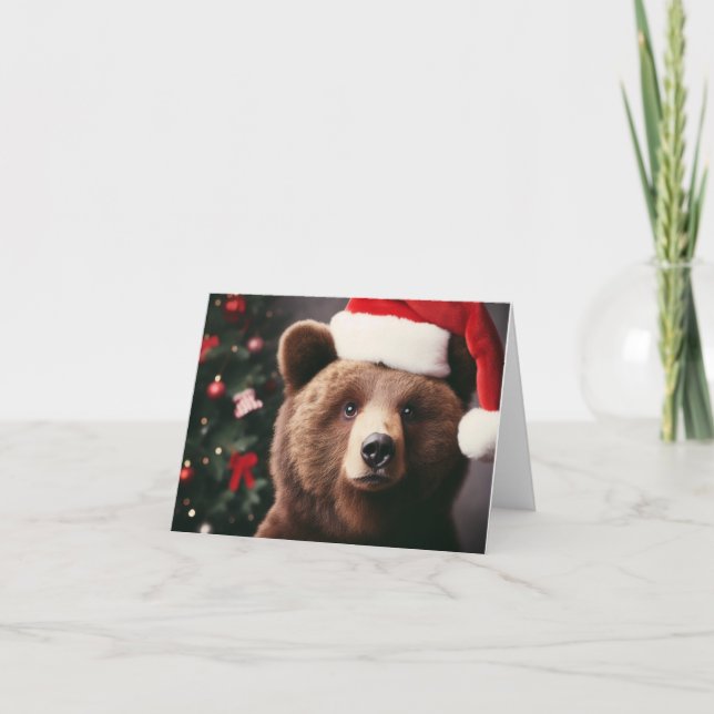 Petite carte d'ours de Noël (Devant)