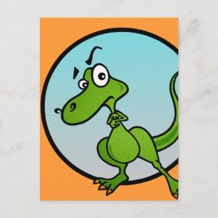 PETITE CARTE POSTALE DINOSAUR AMUSANTE