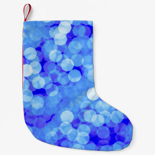 Petite Chaussette De Noël Abstract blue colors light bokeh. Classic blue bac