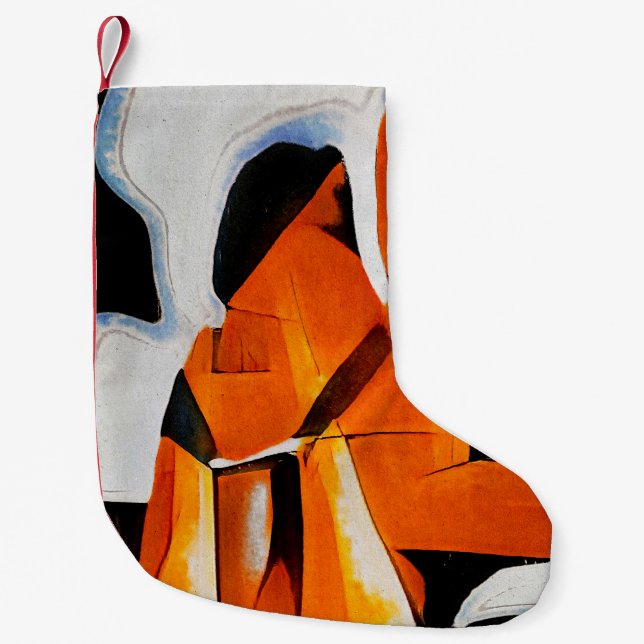 Petite Chaussette De Noël Abstract in the style of modern cubism based on th (Devant)