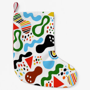Petite Chaussette De Noël abstraction de style moderne avec composition