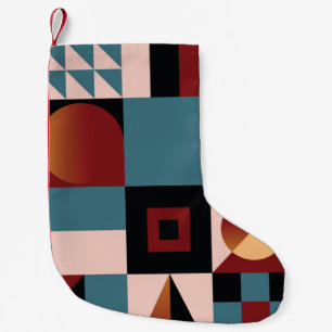 Petite Chaussette De Noël Abstrait, arrière - plan géométrique, coloré,