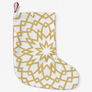 Petite Chaussette De Noël Abstrait fleuri a noyé motif. illust vintage