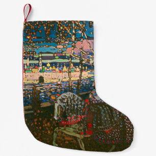 Petite Chaussette De Noël Abstrait Kandinsky équitation Couple coloré