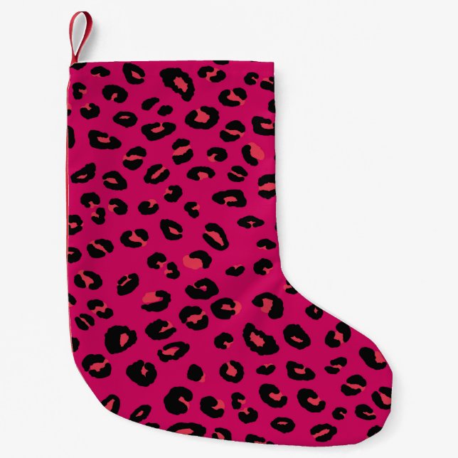 Petite Chaussette De Noël Abstrait moderne léopard sans couture motif. Anima (Devant)