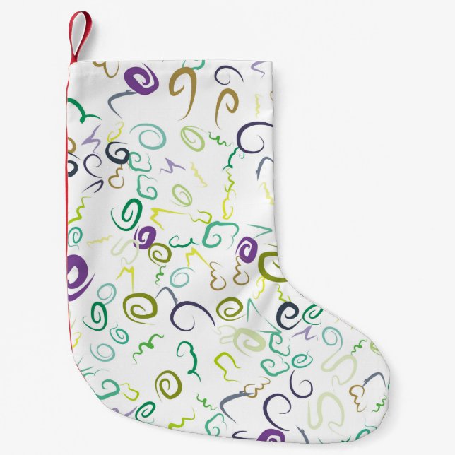 Petite Chaussette De Noël Abstrait sans couture motif manuel abstrait, art,  (Devant)