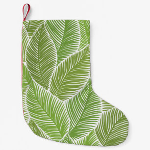 Petite Chaussette De Noël Abstrait vert fleuri, arrière - plan sans soudure.