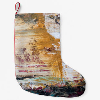 Petite Chaussette De Noël Abstrait Vieux tableau fissuré texturéabstrait, en