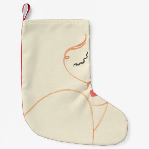 Petite Chaussette De Noël Abstrait visage de fille. belle femme. syndrome de