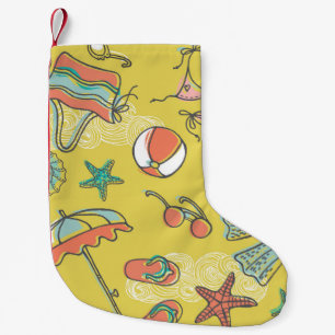 Petite Chaussette De Noël accessoires de plage. motif transparent