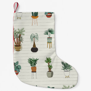 Petite Chaussette De Noël Accueil Plantes : Intérieur sans couture à main