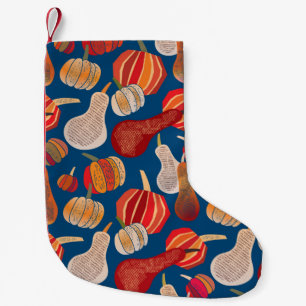 Petite Chaussette De Noël Action de grâce. Chute. avec citrouille.