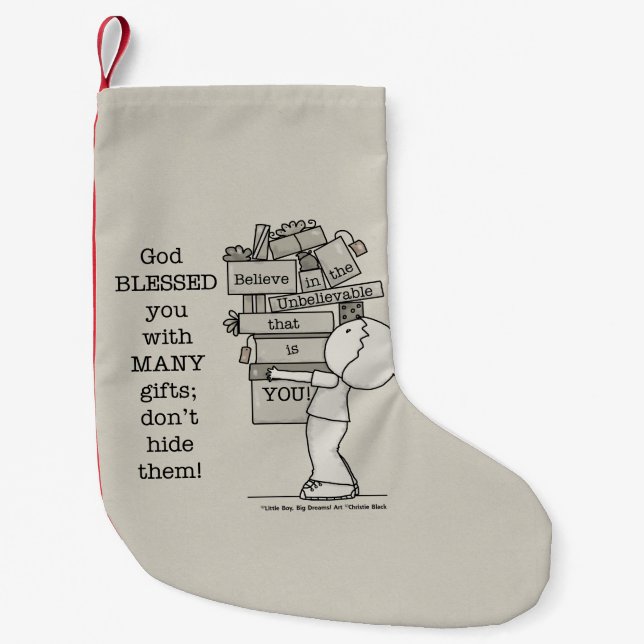 Petite Chaussette De Noël Afficher vos cadeaux (Devant)