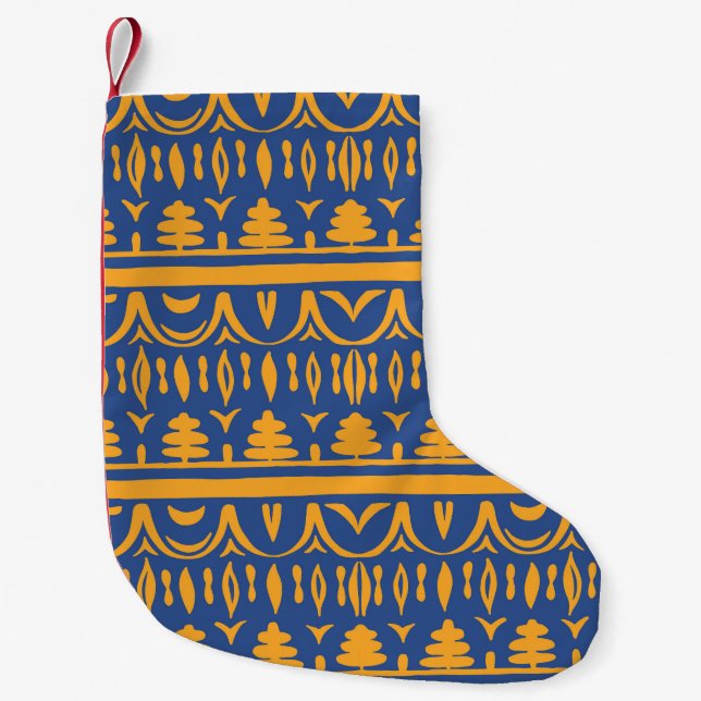 Petite Chaussette De Noël African Chevrons: Ethnic Tribal Pattern (Devant)