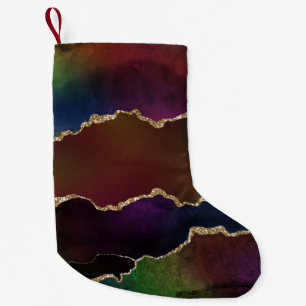 Petite Chaussette De Noël Agate foncé intense   Moody Rainbow Jewel Tone