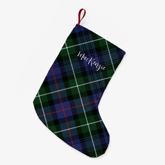 Petite Chaussette De Noël Agritourisme rustique MacKenzie Tartan (Devant (Accrochage))