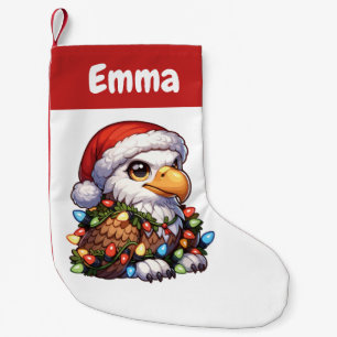 Petite Chaussette De Noël Aigle Joyeux Noël Animaux d'hiver Aigles mignons