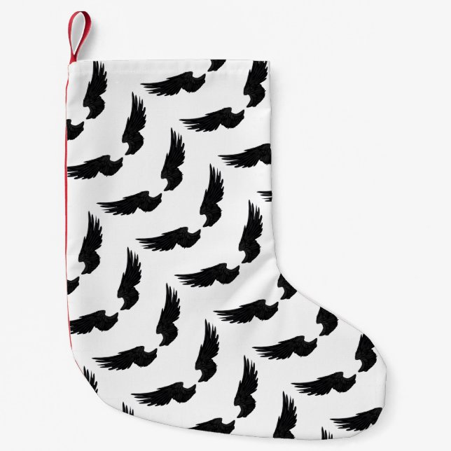 Petite Chaussette De Noël Ailes de l'Ange Noir Falln (Devant)