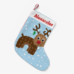 Petite Chaussette De Noël Ajouter un renne de nom