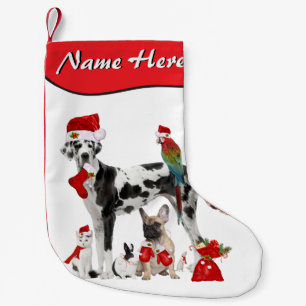 Petite Chaussette De Noël Ajouter Votre Nom Animal Shop Vétérinaire Père Noë