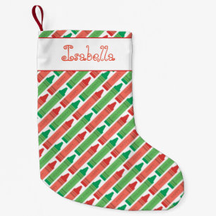 Petite Chaussette De Noël Ajouter Votre Nom Crayons Vacances