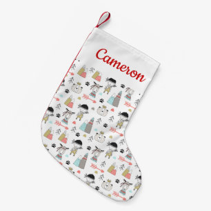Petite Chaussette De Noël Ajoutez vos animaux mignons nommés de région
