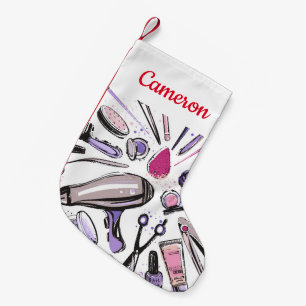 Petite Chaussette De Noël Ajoutez votre conception nommée de cercle de