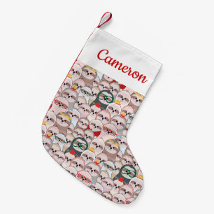 Petite Chaussette De Noël Ajoutez votre motif comique de paresse nommée de