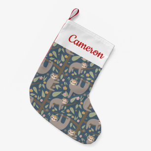 Petite Chaussette De Noël Ajoutez votre motif floral mignon nommé de
