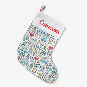 Petite Chaussette De Noël Ajoutez votre motif   Médicale nommé de conception