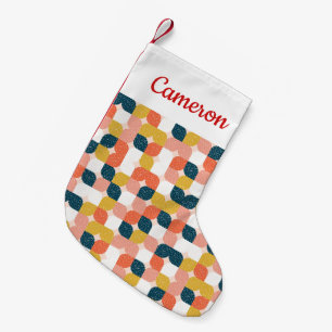 Petite Chaussette De Noël Ajoutez votre rétro motif géométrique de Bauhau