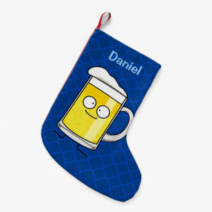 Petite Chaussette De Noël Alcool heureux bu par mousse heureuse de stein de