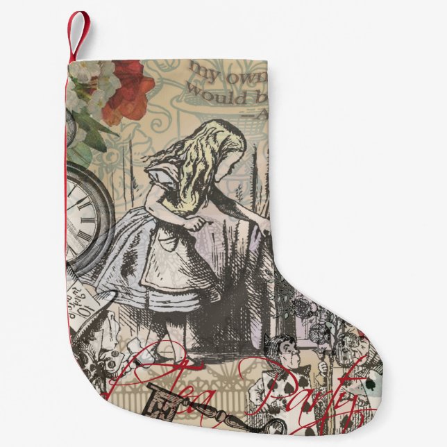 Petite Chaussette De Noël Alice au pays des merveilles Rideau Art classique (Devant)