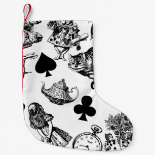 Petite Chaussette De Noël Alice White Rabbit Wonderland Classic