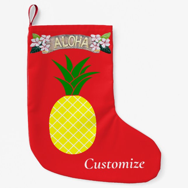 Petite Chaussette De Noël Aloha Tonnerre d'ananas_Cove (Devant)