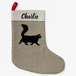 Petite Chaussette De Noël Amant personnalisé à cheveux longs d'animal
