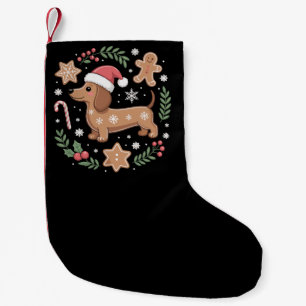 Petite Chaussette De Noël Amateur de chien saucisse en pain d'épice Noël Dac