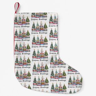 Petite Chaussette De Noël Amateur de livres de Noël Enseignant Saison de lec