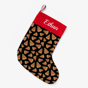 Petite Chaussette De Noël Amateurs de pizza personnalisés