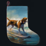 Petite Chaussette De Noël American Engligh Foxhound Beach Surfing Paining<br><div class="desc">Plongez dans le monde ludique de l'aventure canine avec cette peinture captivante. Un chien en ébullition se rend aux vagues, chevauchant habilement le surf sur une plage baisée par le soleil. L'oeuvre d'art vibrante capte magnifiquement l'essence de l'excitation au bord de la plage tandis que le chien court sans crainte...</div>