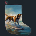 Petite Chaussette De Noël American Engligh Foxhound Beach Surfing Paining<br><div class="desc">Plongez dans le monde ludique de l'aventure canine avec cette peinture captivante. Un chien en ébullition se rend aux vagues, chevauchant habilement le surf sur une plage baisée par le soleil. L'oeuvre d'art vibrante capte magnifiquement l'essence de l'excitation au bord de la plage tandis que le chien court sans crainte...</div>