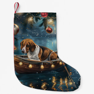 Petite Chaussette De Noël American English Foxhound Christmas Festive Voyage