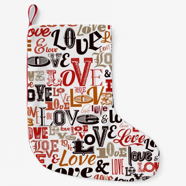 Petite Chaussette De Noël Amour 1 (Devant)