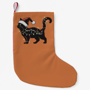 Petite Chaussette De Noël Amoureux de Chats Mignons Noël Maman Chat Noël Cad