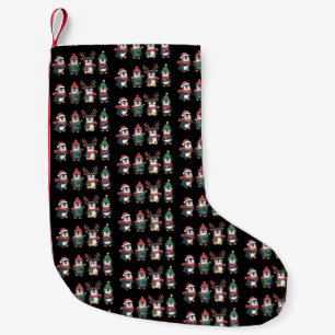 Petite Chaussette De Noël Amoureux de manchots de Noël Animaux mignons Famil