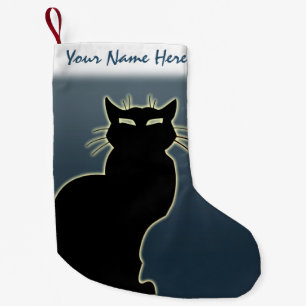 Petite Chaussette De Noël Amoureux des chats Noël Stocking Customisé