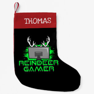 Petite Chaussette De Noël Amoureux du joueur de rennes personnalisé