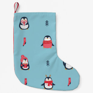 Petite Chaussette De Noël Amusant pingouin : Vintage sans Seamless Whimsy.