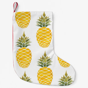 Petite Chaussette De Noël Ananas. Aquarelle peinture à la main w