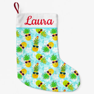 Petite Chaussette De Noël Ananas de Noël Tropical